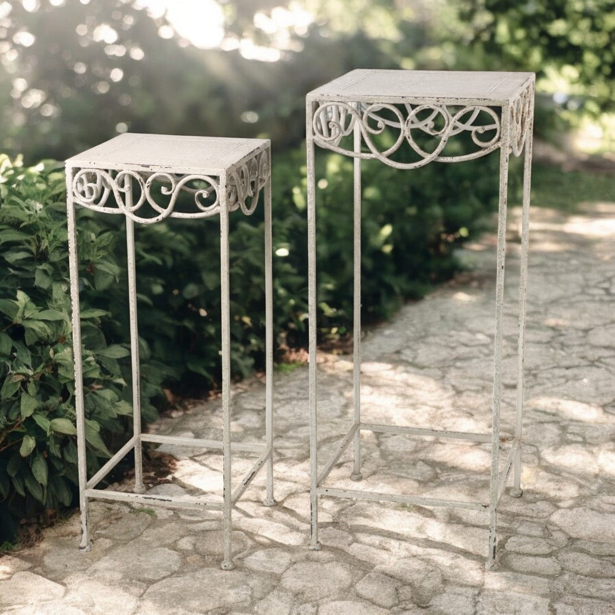 cortex-london-66cm-cream-metal-set-2-plant-stand