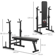 cortex-london-york-adjustable-weight-bench-barbell-rack-dip-station-black