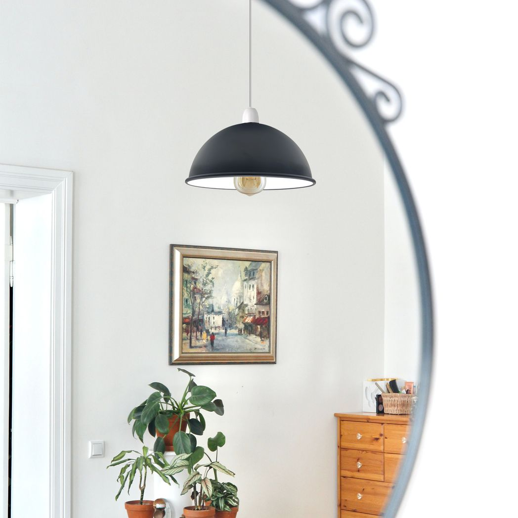 cortex-london-york-vintage-industrial-black-white-dome-metal-e27-lamp-shade