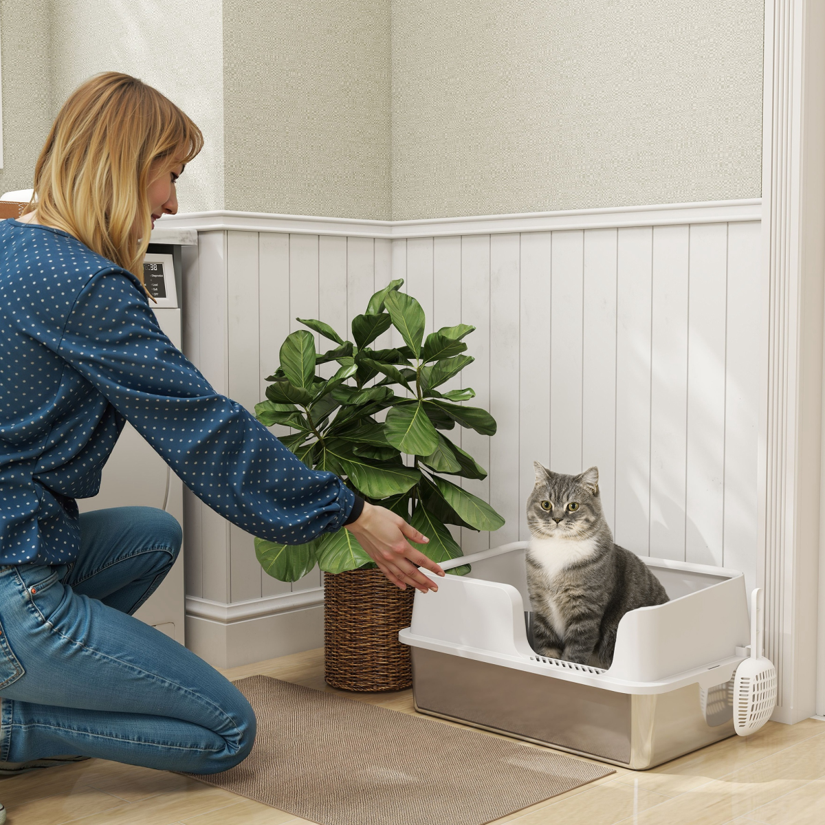 cortex-london-windsor-stainless-steel-cat-litter-box-light-grey