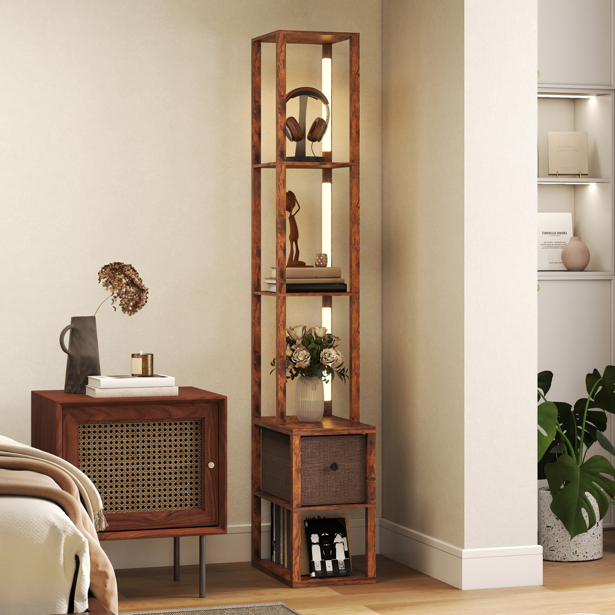 cortex-london-windsor-rustic-brown-led-floor-lamp-storage-shelves