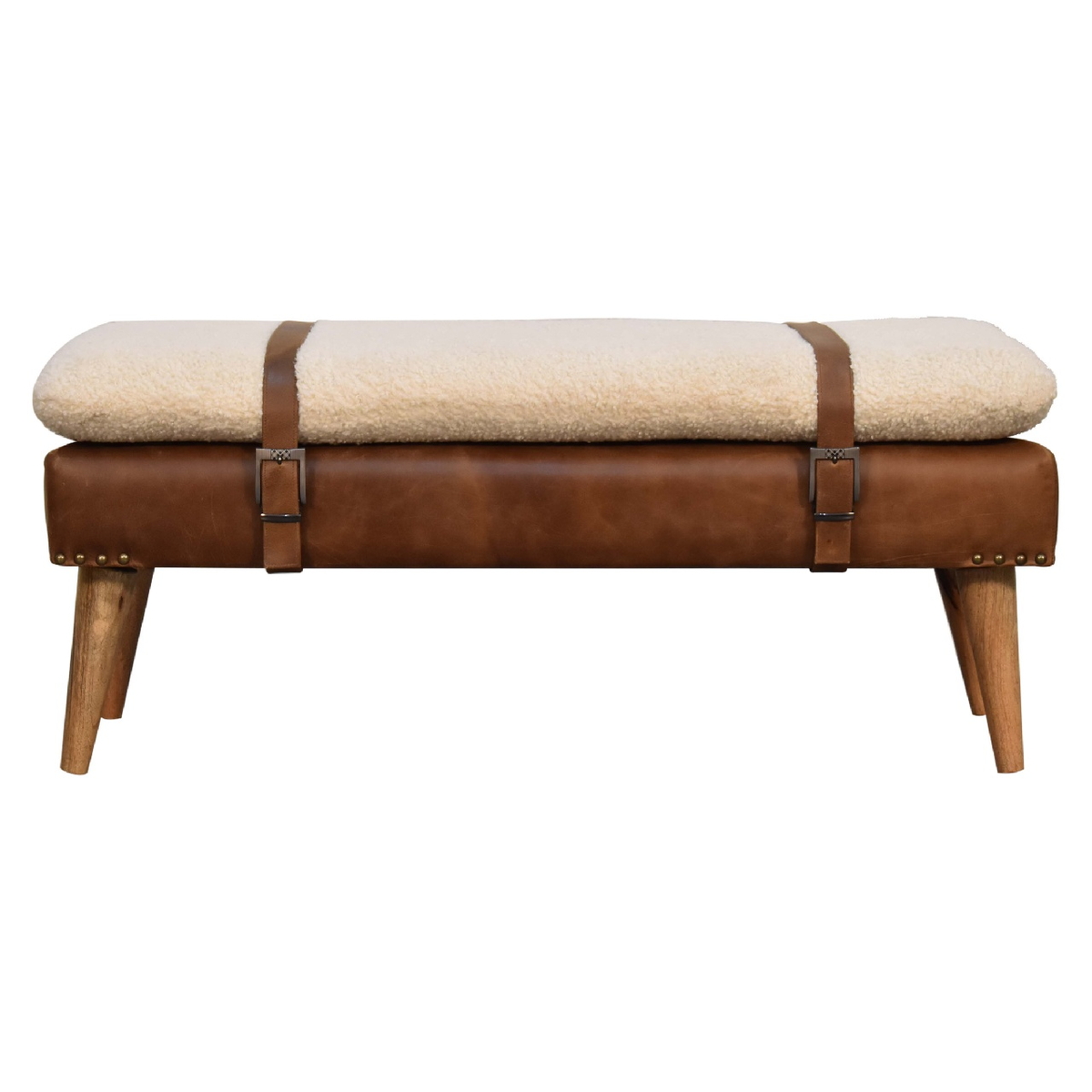 cortex-london-kensington-boucle-buffalo-hide-leather-bench-brown-cream