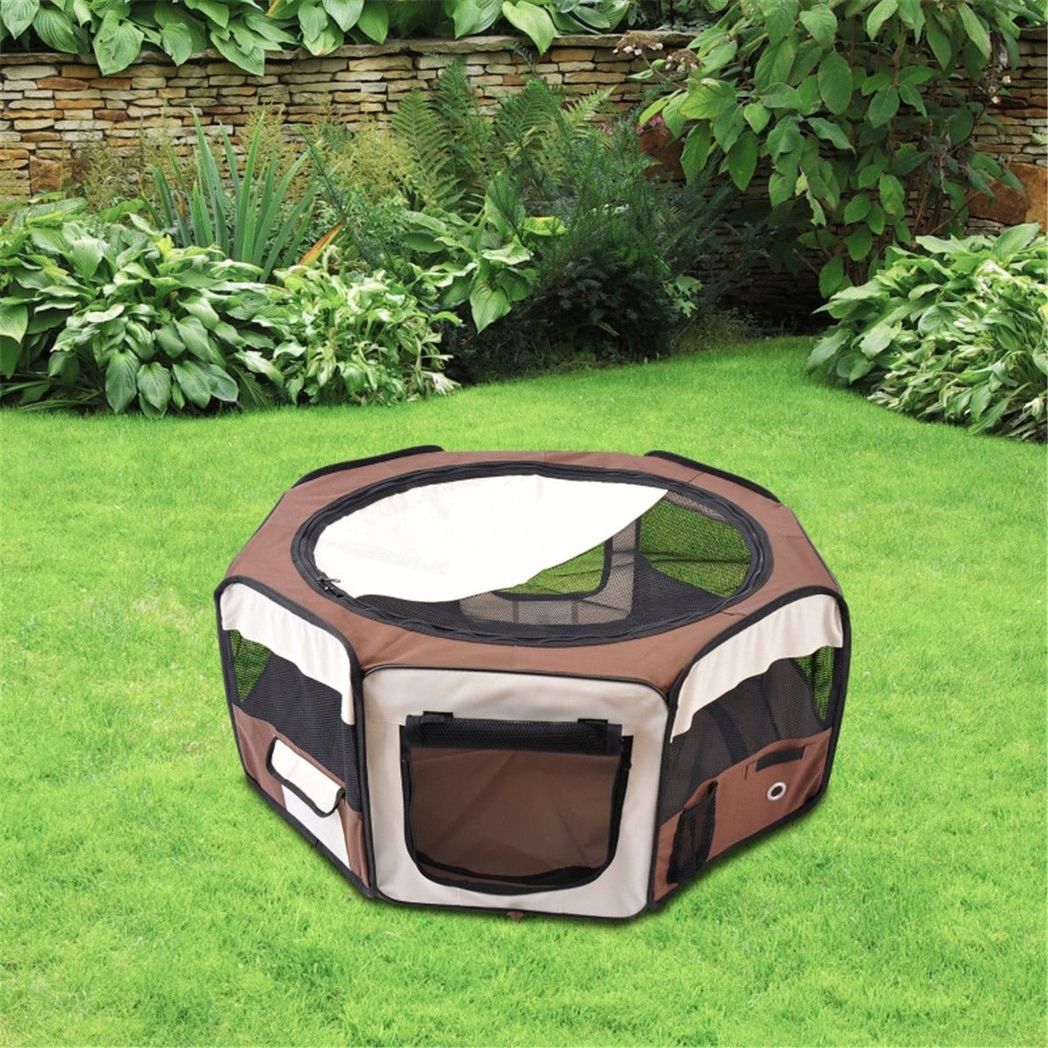 cortex-london-windsor-portable-pet-playpen-brown-cream