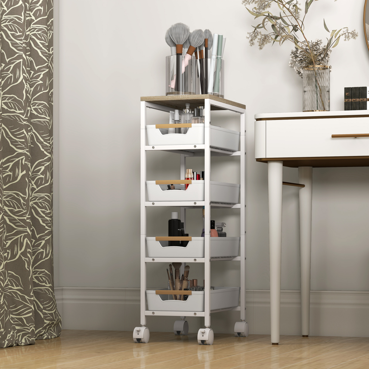 cortex-london-york-slim-storage-trolley-four-drawers-white-oak