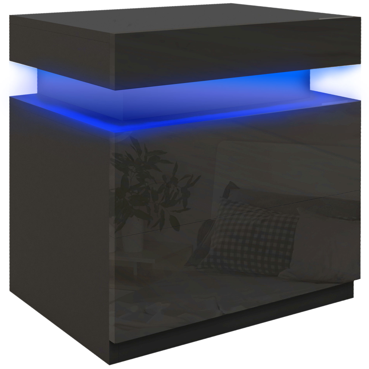 cortex-london-windsor-high-gloss-led-bedside-table-black-two-drawers