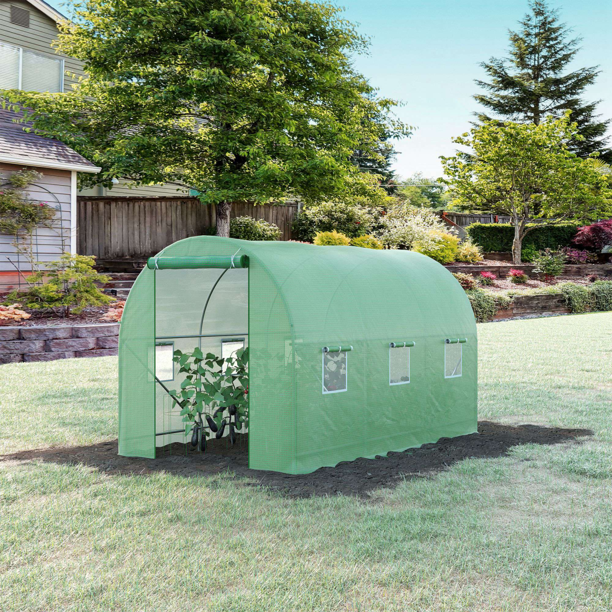 cortex-london-kew-walk-in-tunnel-greenhouse-deep-green-pe-mesh-cloth-steel-tube-frame