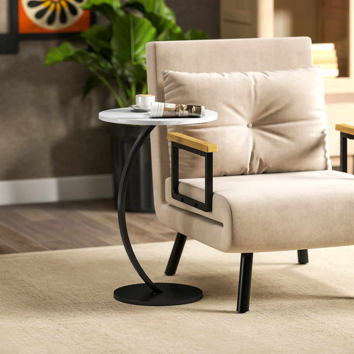 cortex-london-windsor-marble-effect-c-shaped-side-table-white-black