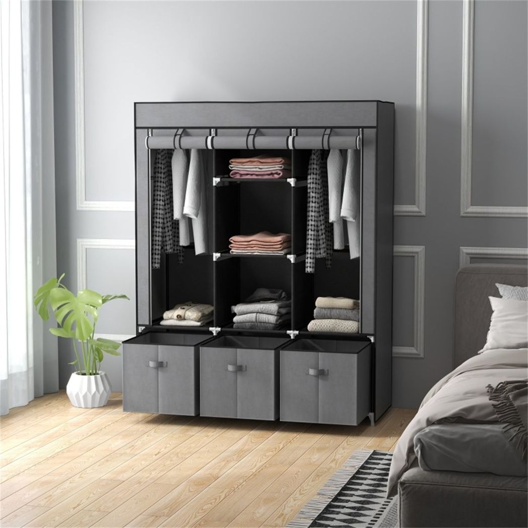 cortex-london-chester-fabric-wardrobe-storage-cabinet-dark-grey