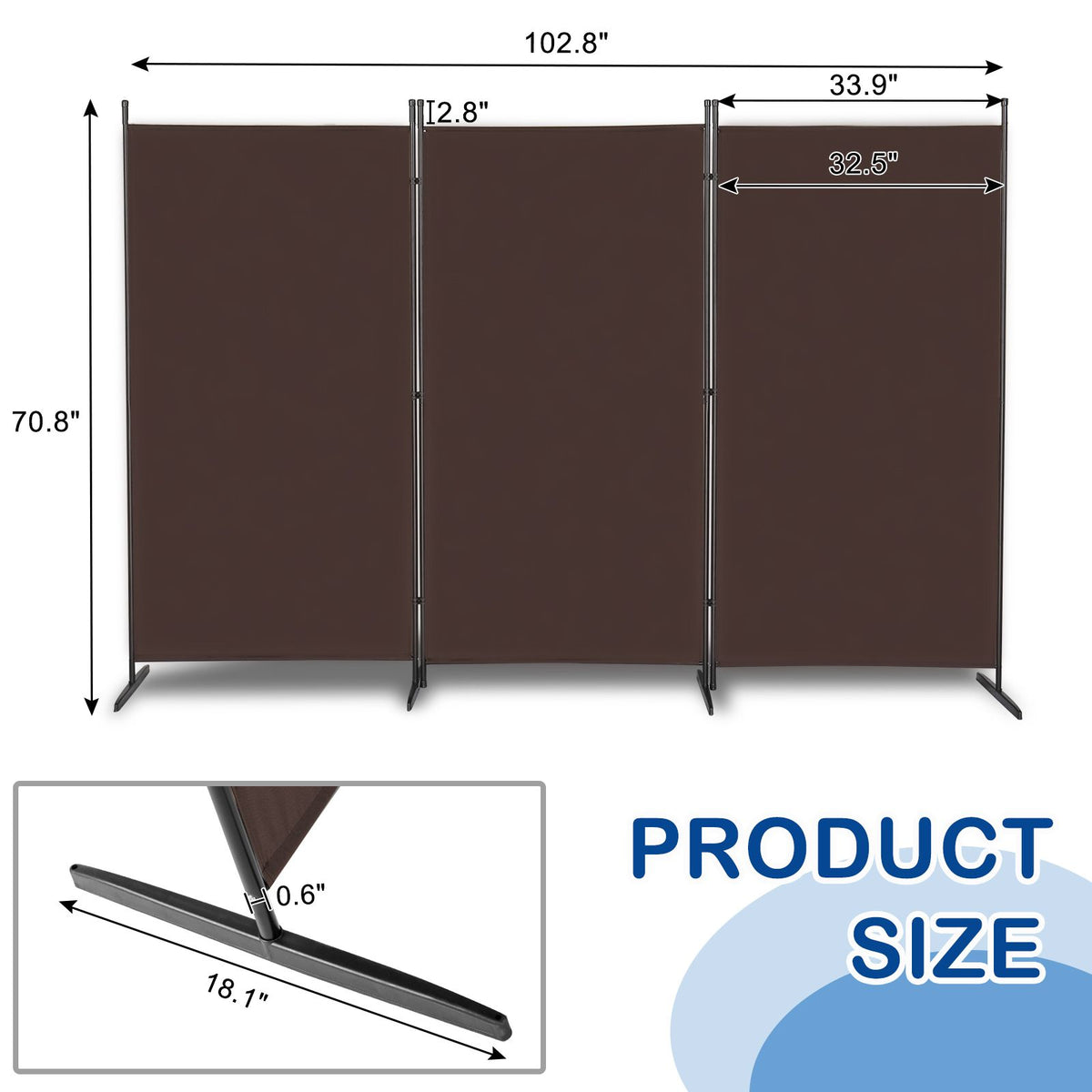 cortex-london-kensington-6ft-trifold-brown-polyester-room-divider-screen