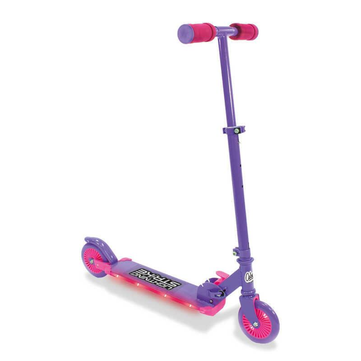 cortex-london-ozbozz-windsor-lightning-strike-kids-folding-scooter-pink-purple