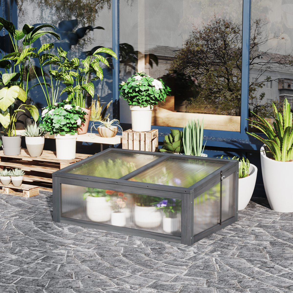 cortex-london-york-wooden-cold-frame-greenhouse-grey-fir-wood-polycarbonate