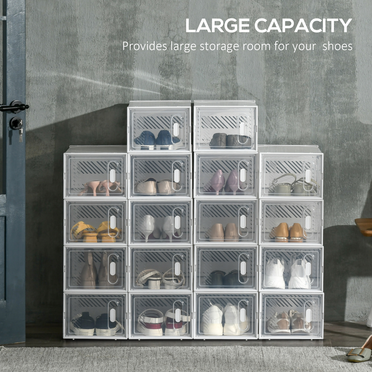 cortex-london-york-stackable-shoe-storage-cabinet-clear-white-18-boxes-pp