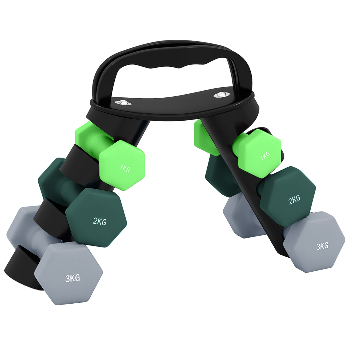cortex-london-windsor-dumbbell-set-storage-rack-1kg-2kg-3kg-green