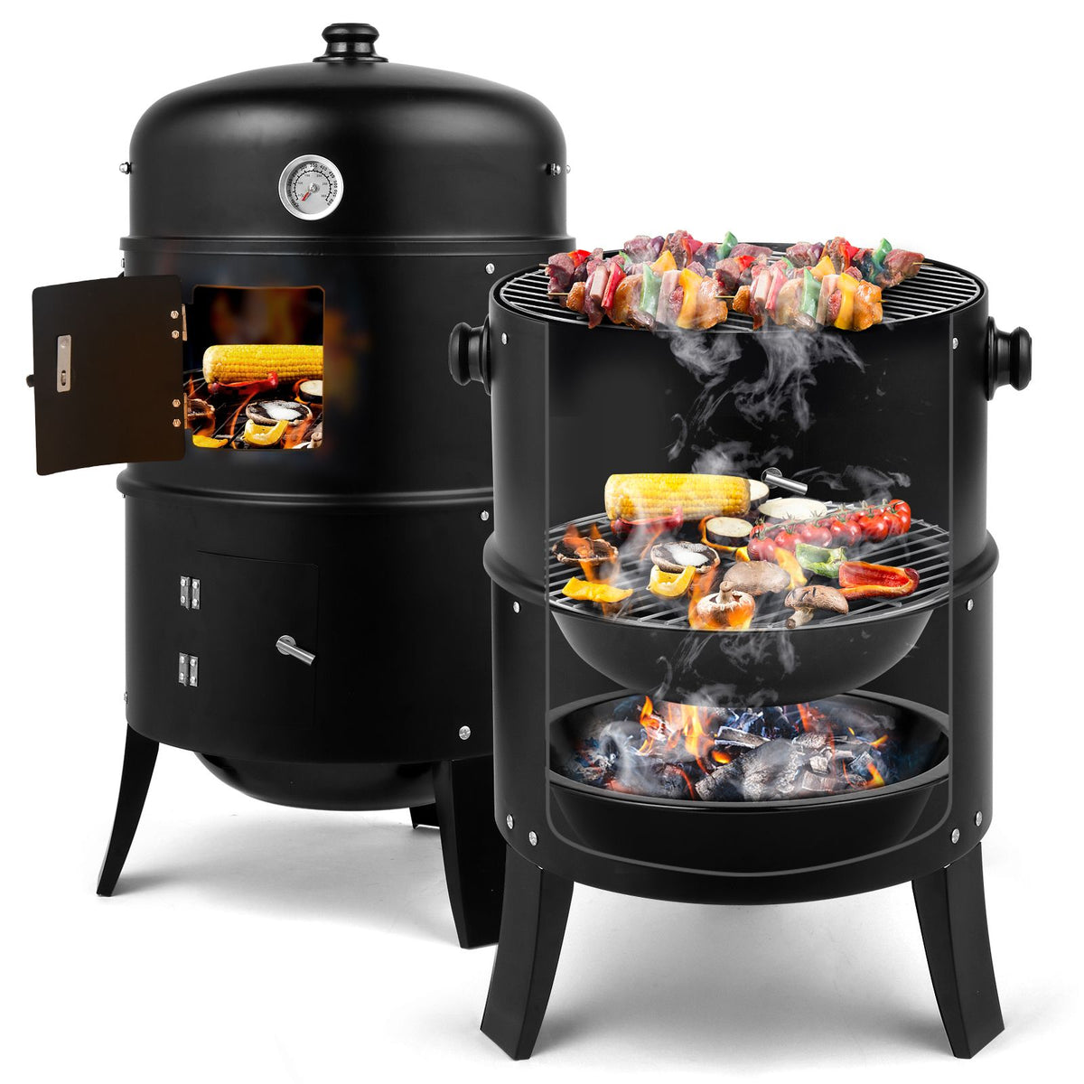 cortex-london-windsor-iron-smoker-carbon-grill-black