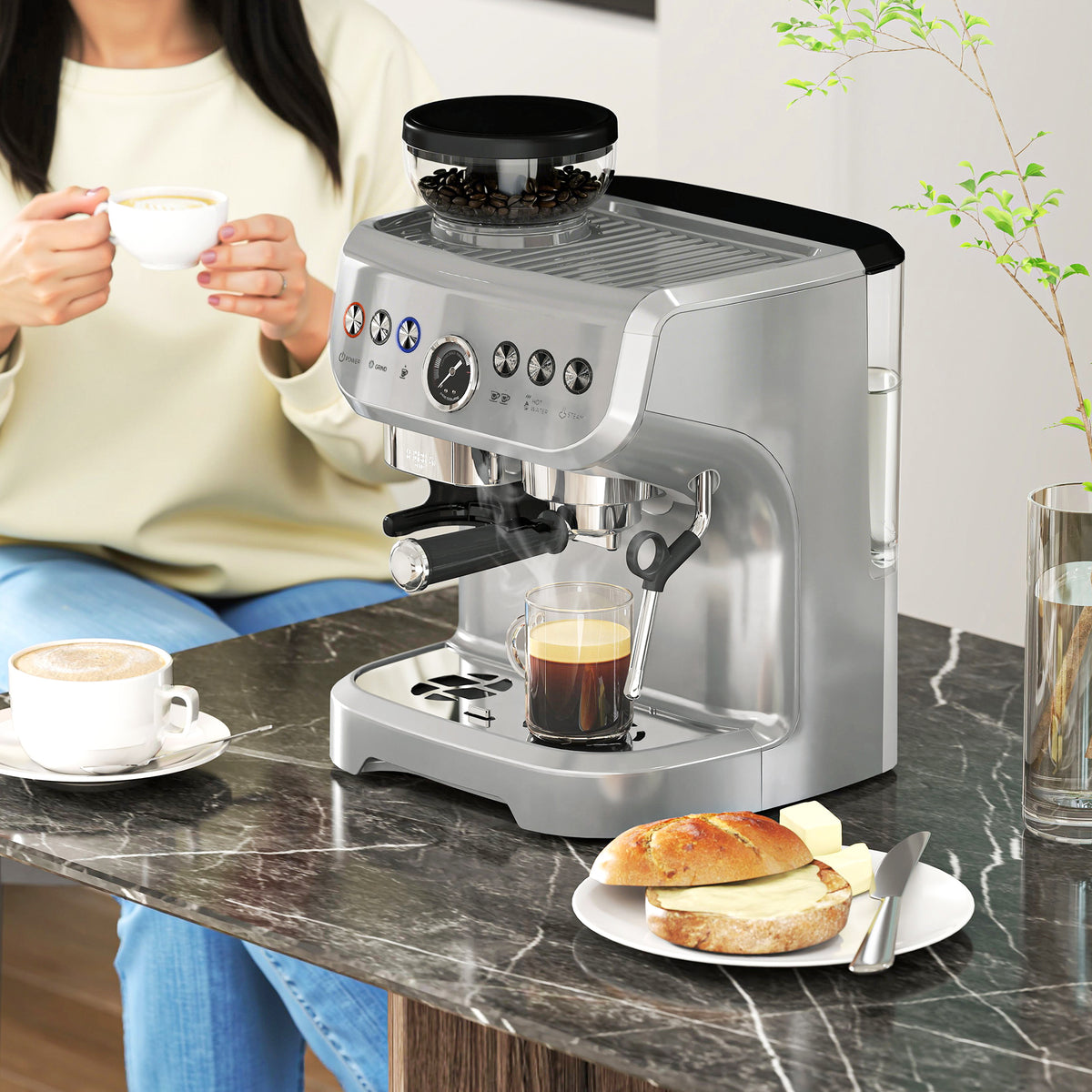 cortex-london-windsor-espresso-machine-bean-grinder-steam-wand-silver