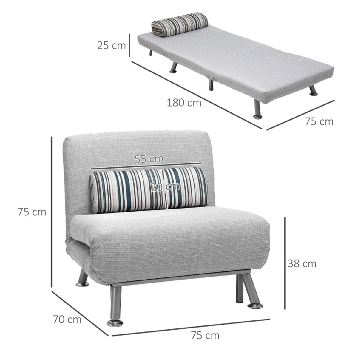 cortex-london-york-grey-single-futon-sofa-bed