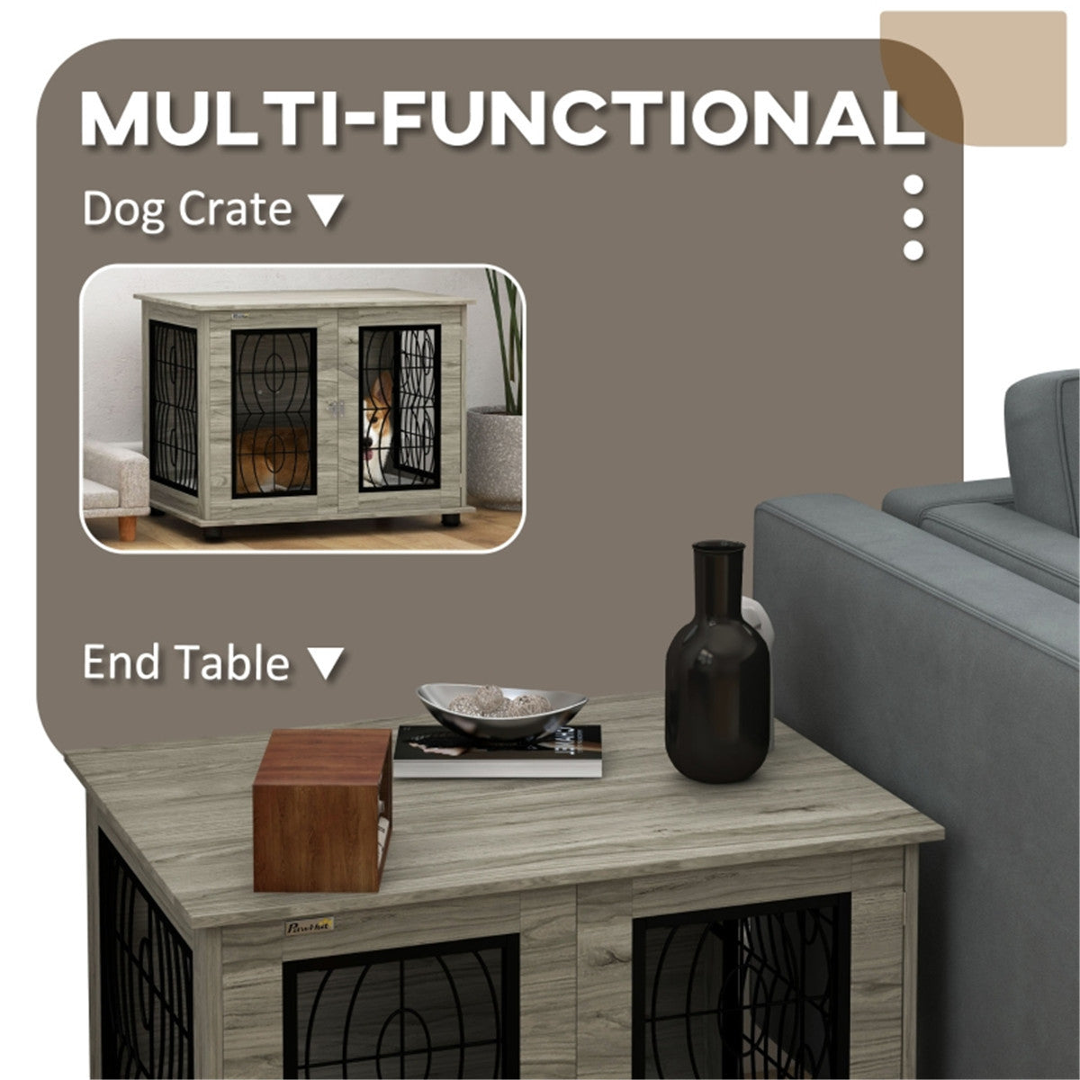 cortex-london-kensington-grey-dog-crate-side-table