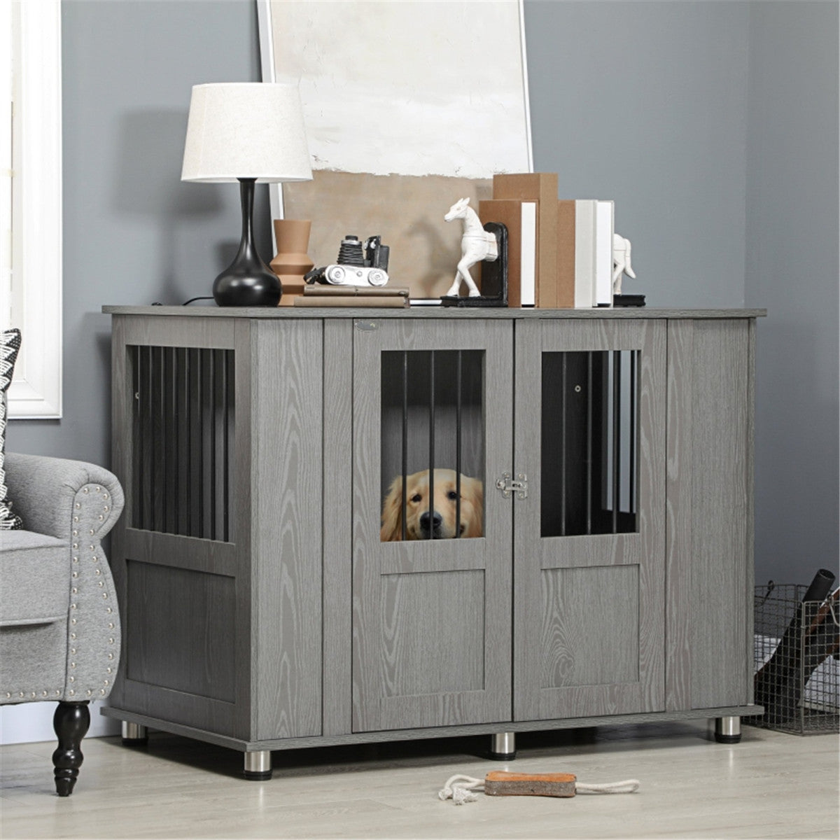 cortex-london-windsor-grey-dog-crate-for-extra-large-dogs