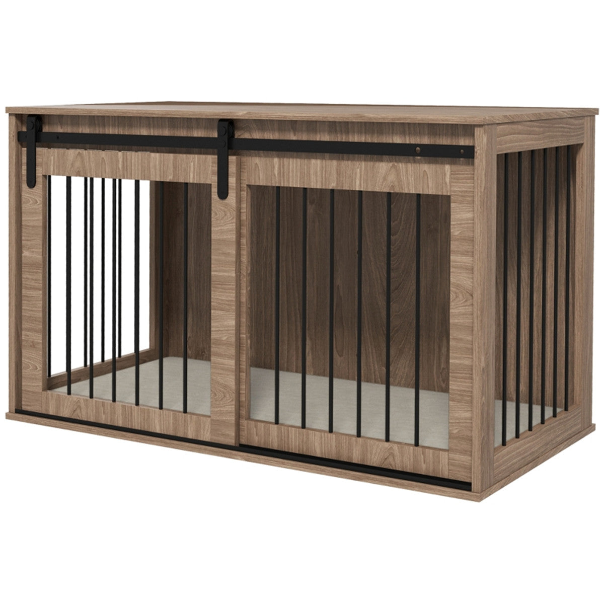 cortex-london-windsor-dog-crate-side-table-brown-cream-white