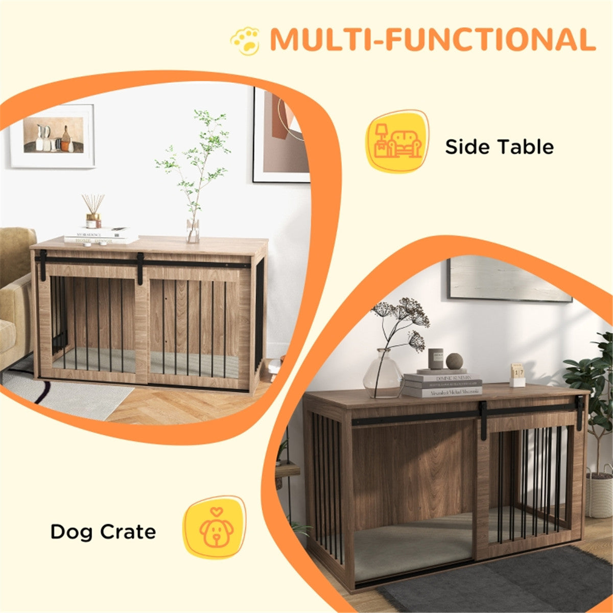 cortex-london-windsor-dog-crate-side-table-brown-cream-white