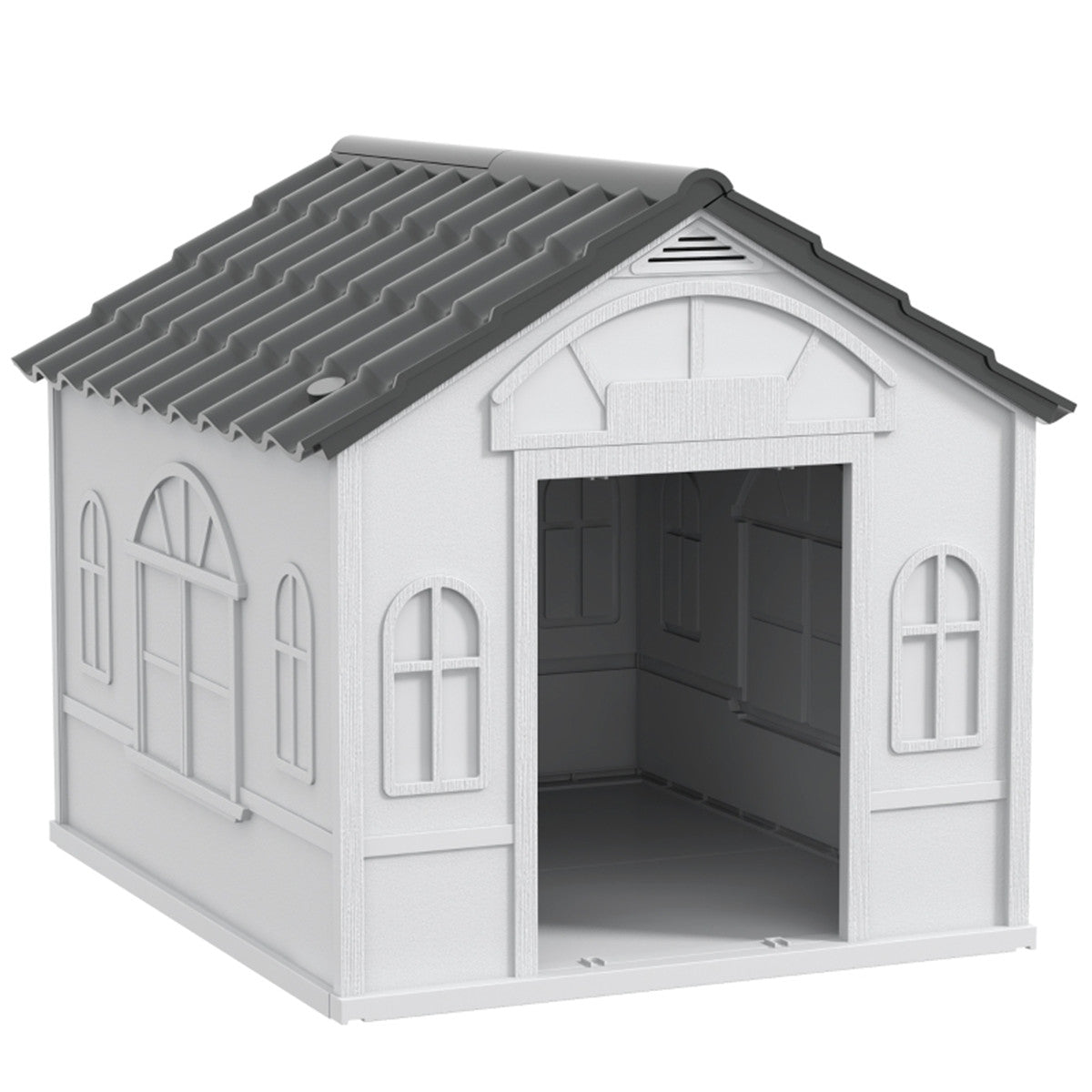 cortex-london-windsor-cottage-dog-kennel-house-grey-white-water-resistant-pp