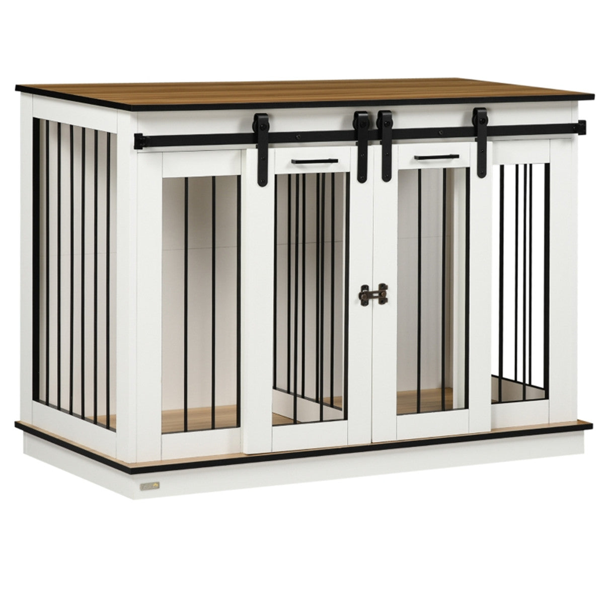 cortex-london-windsor-dog-crate-white-golden-oak-steel-mdf