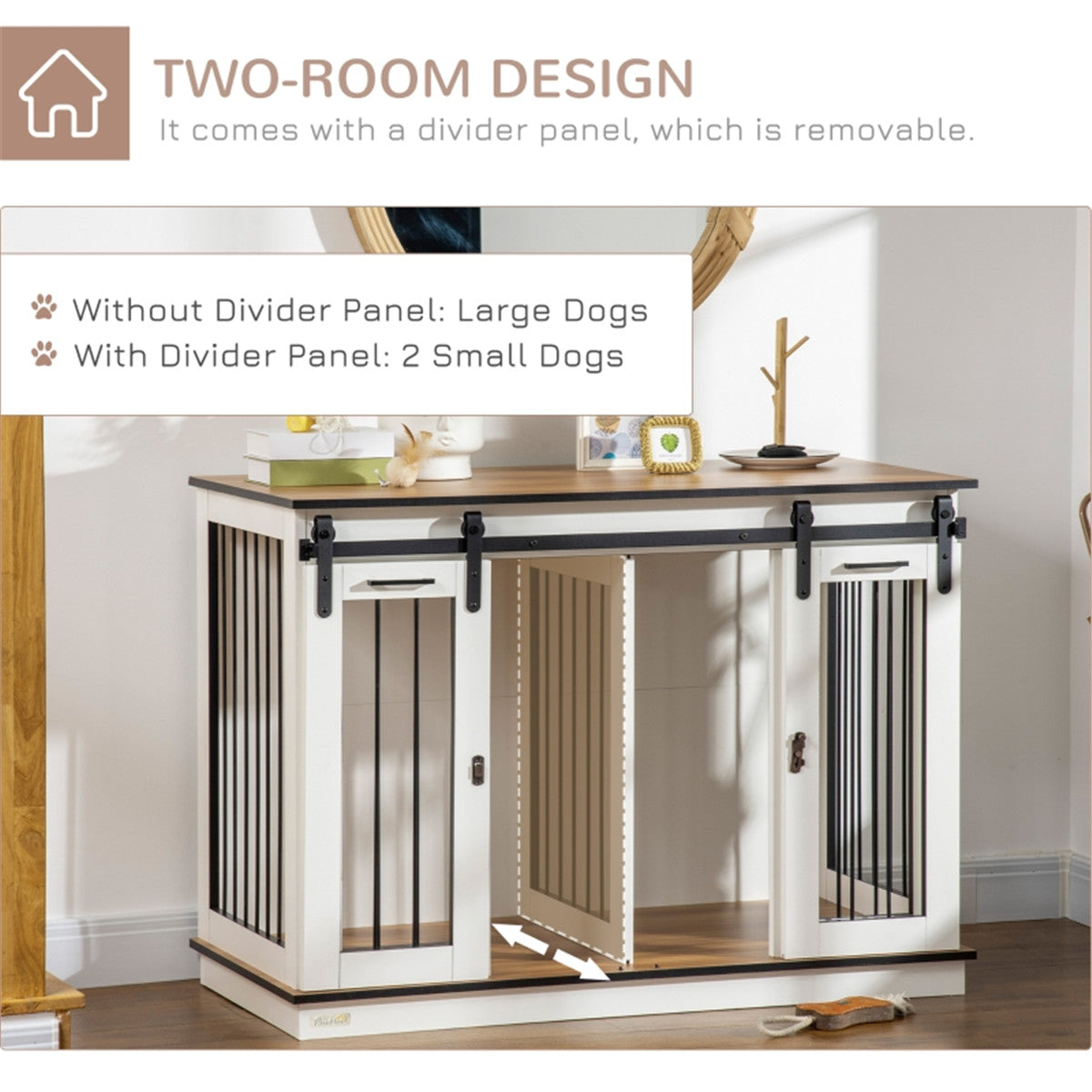 cortex-london-windsor-dog-crate-white-golden-oak-steel-mdf