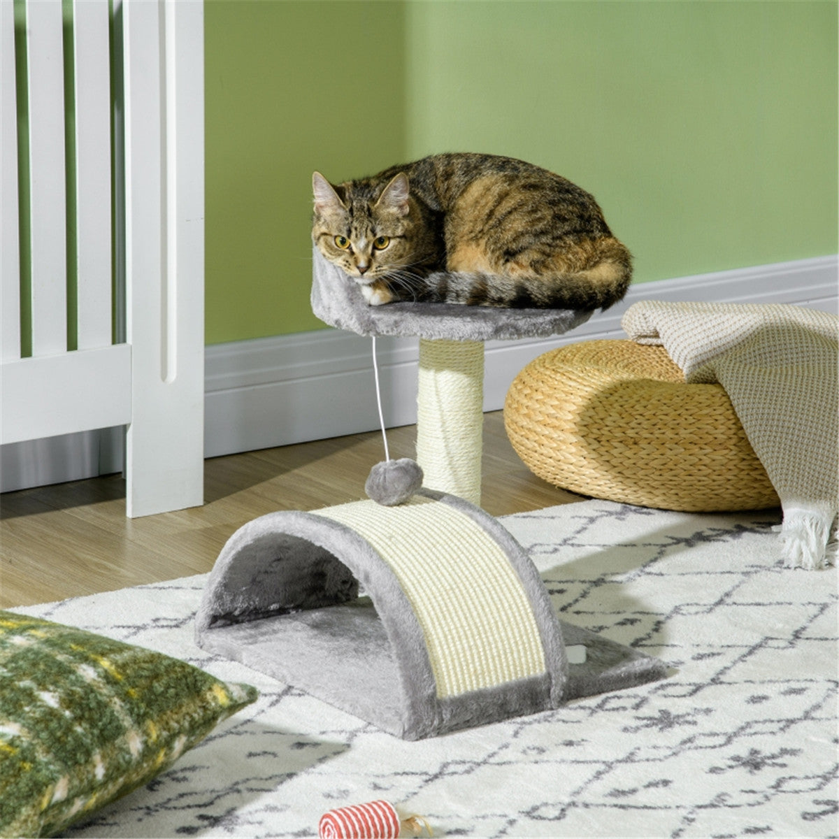 cortex-london-windsor-cat-tree-with-sisal-scratching-posts-beige-grey-particleboard-plush-sisal-hanging-toy-ball