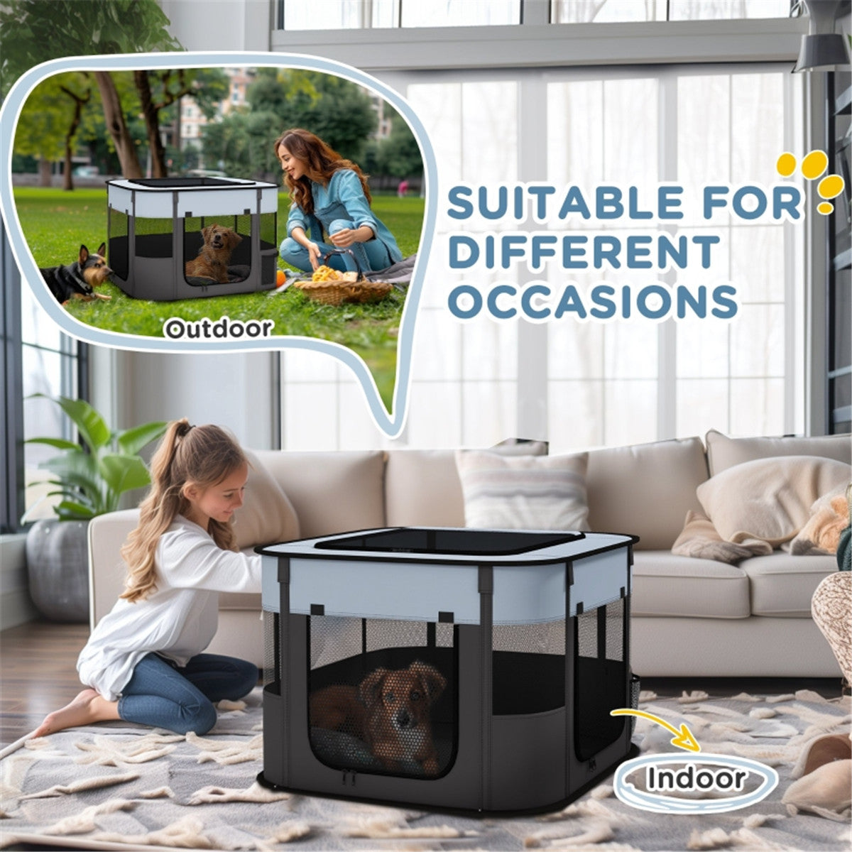 cortex-london-windsor-foldable-pet-playpen-carrier-grey-blue-black