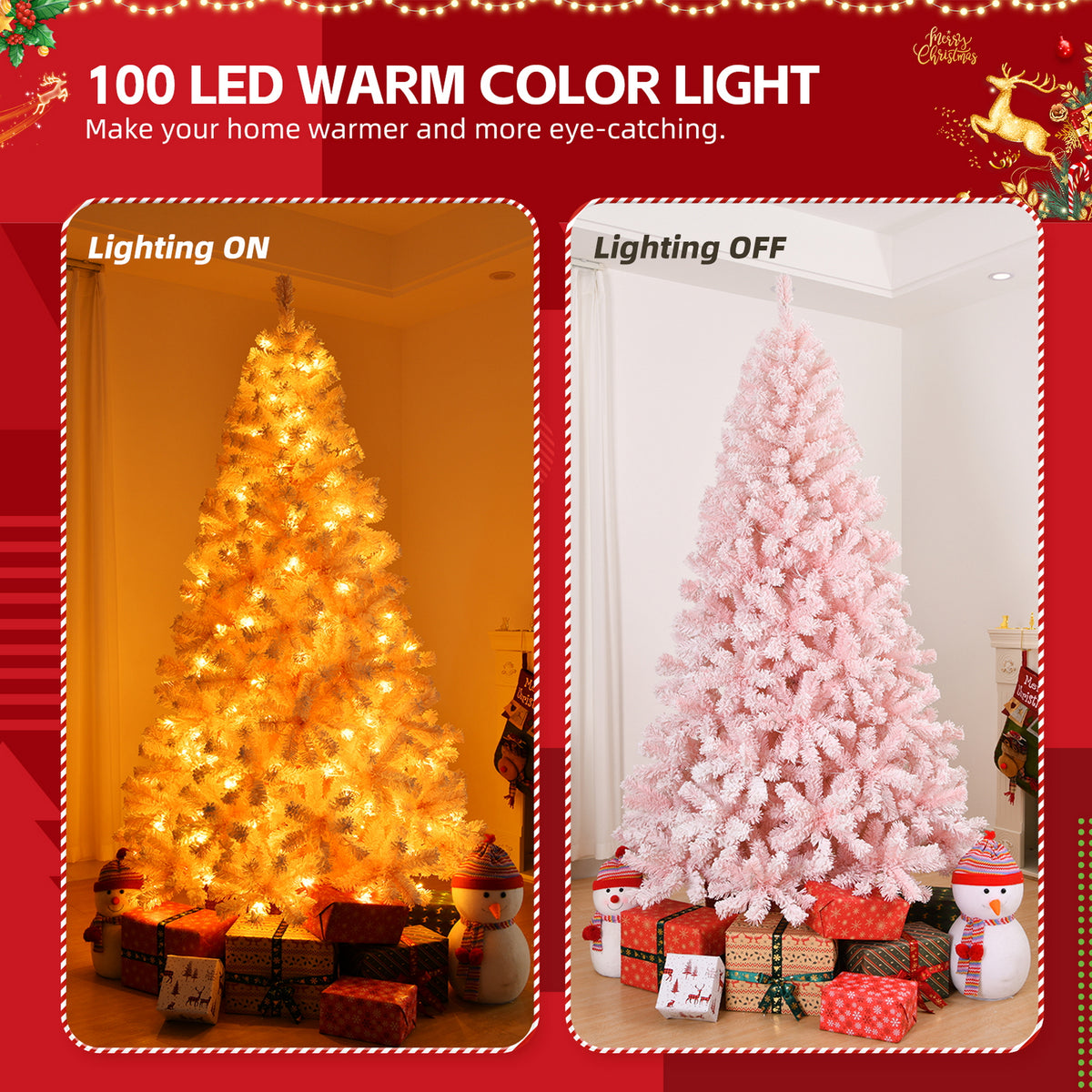 cortex-london-windsor-pink-6-ft-artificial-christmas-tree-100-warm-white-led-lights-750-branch-tips