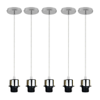 cortex-london-windsor-chrome-e27-pendant-light-holder-set-of-5