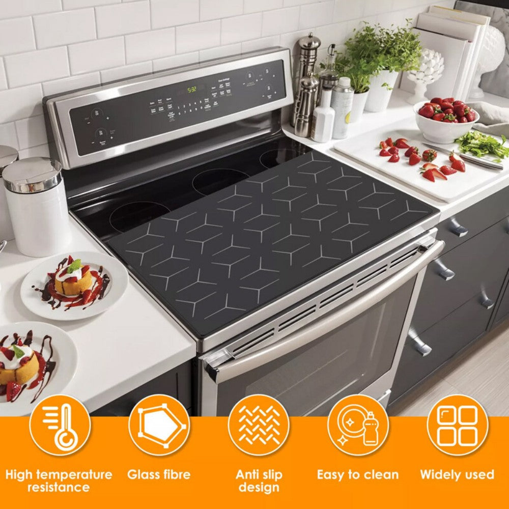 Large Induction Hob Protector Mat 52*60cm Silicone Heat Resistant-Mats Washable