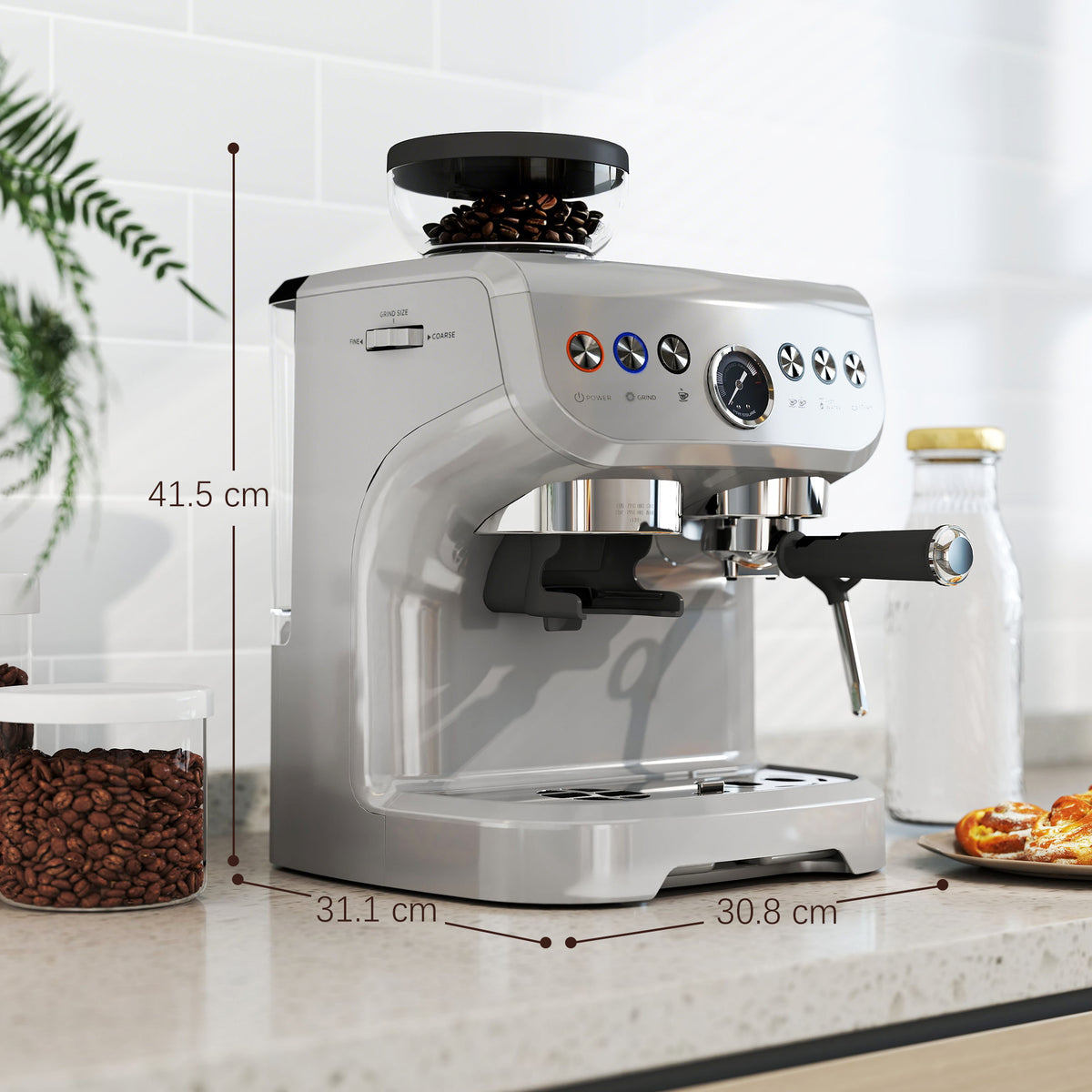 cortex-london-windsor-espresso-machine-bean-grinder-steam-wand-silver