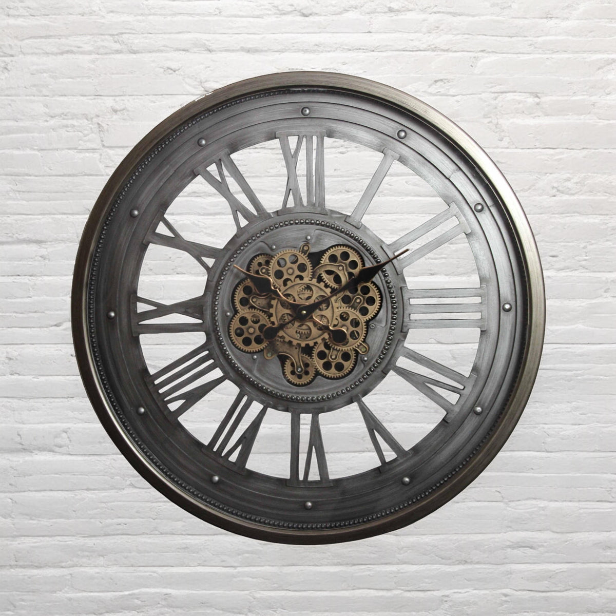cortex-london-york-industrial-gear-wall-clock-80-cm-moving-roman-numerals-black-metal-wooden-finish