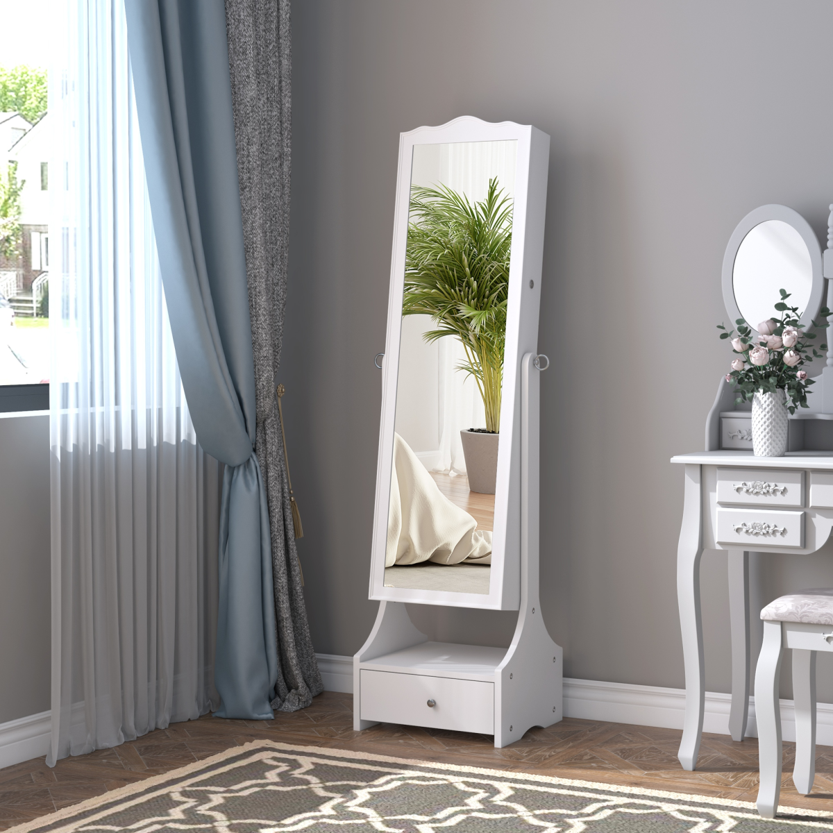 cortex-london-windsor-white-mirrored-jewellery-cabinet-led-light-lock