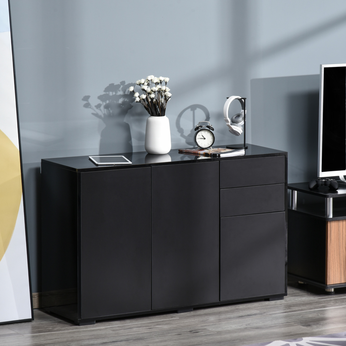 cortex-london-windsor-black-two-door-two-drawer-side-cabinet