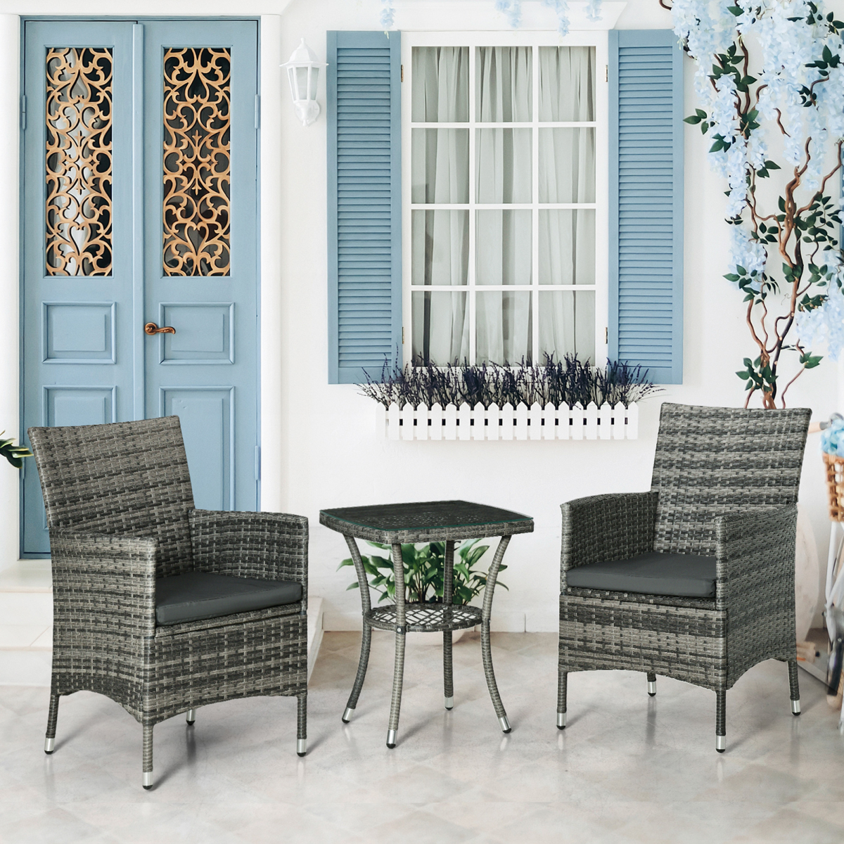 cortex-london-windsor-light-grey-rattan-garden-bistro-set-two-chairs-side-coffee-table