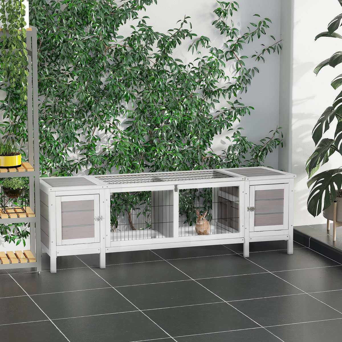 cortex-london-windsor-indoor-rabbit-hutch-guinea-pig-cage-grey
