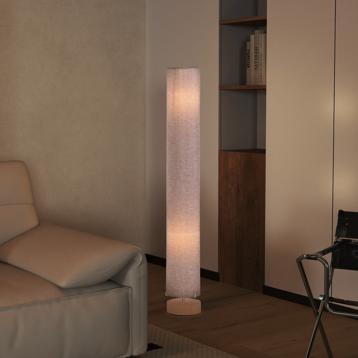 cortex-london-windsor-120cm-wooden-linen-grey-floor-lamp