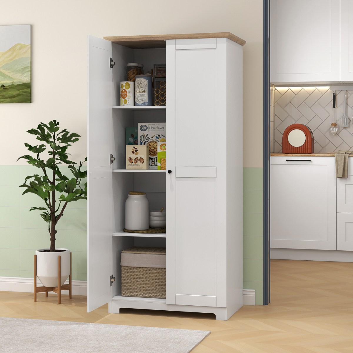 cortex-london-windsor-white-wooden-storage-cabinet-172cm-two-doors-four-shelves