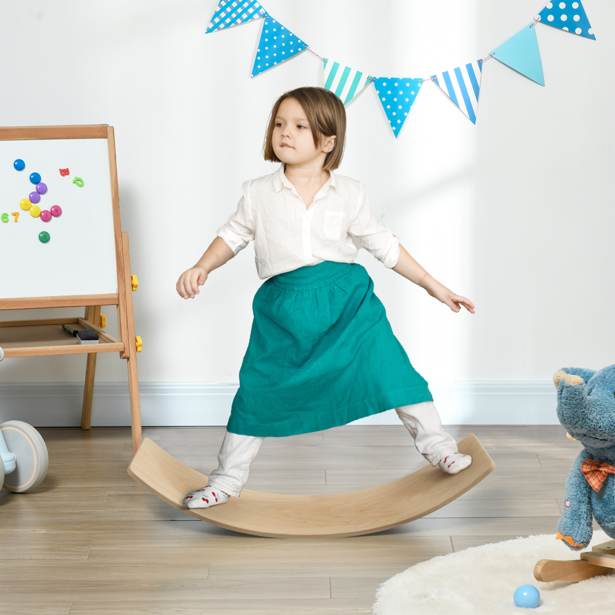 cortex-london-windsor-kids-wooden-balance-board-natural-pine-wood-multilayer-board-ages-3-8