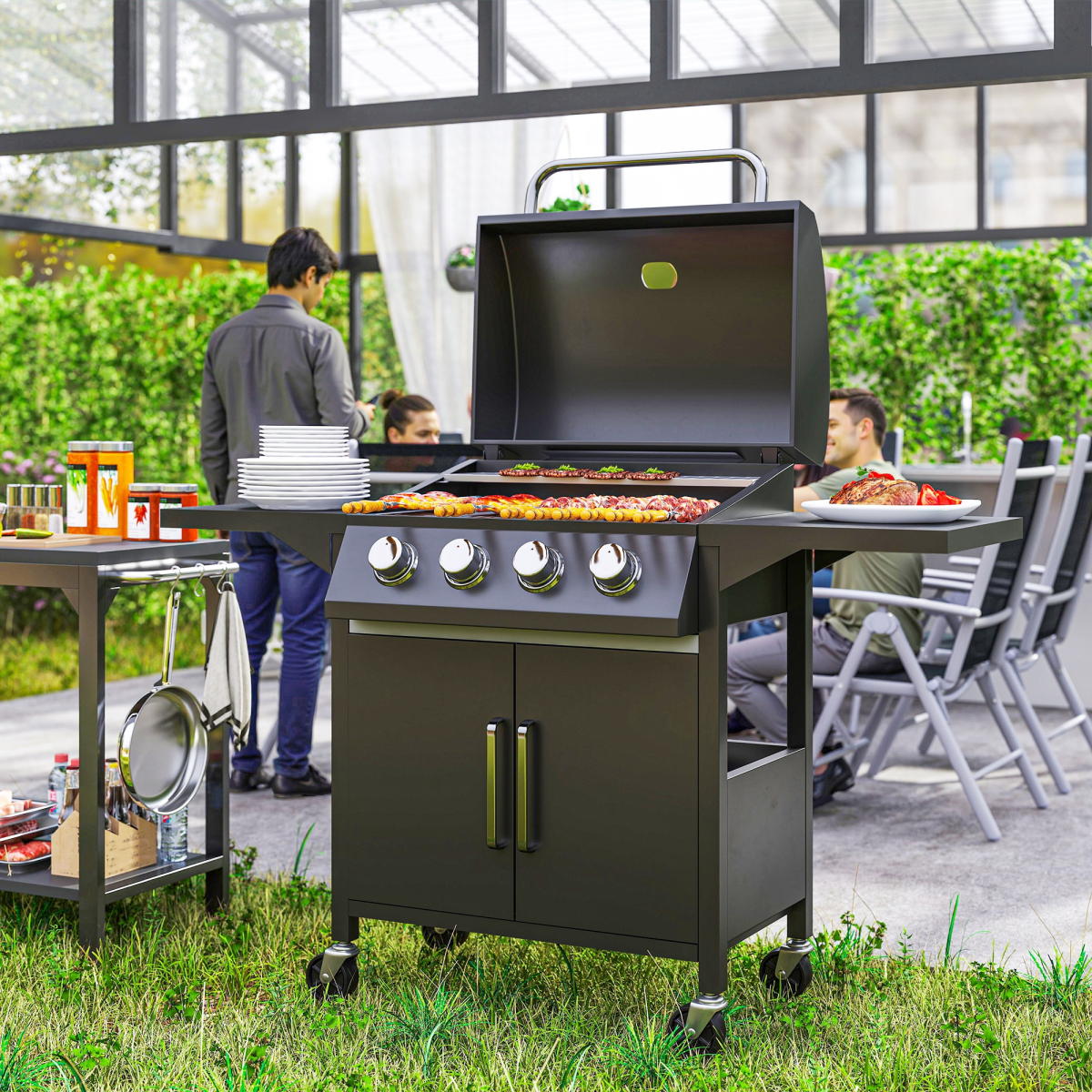 cortex-london-windsor-four-burner-gas-grill-trolley-black