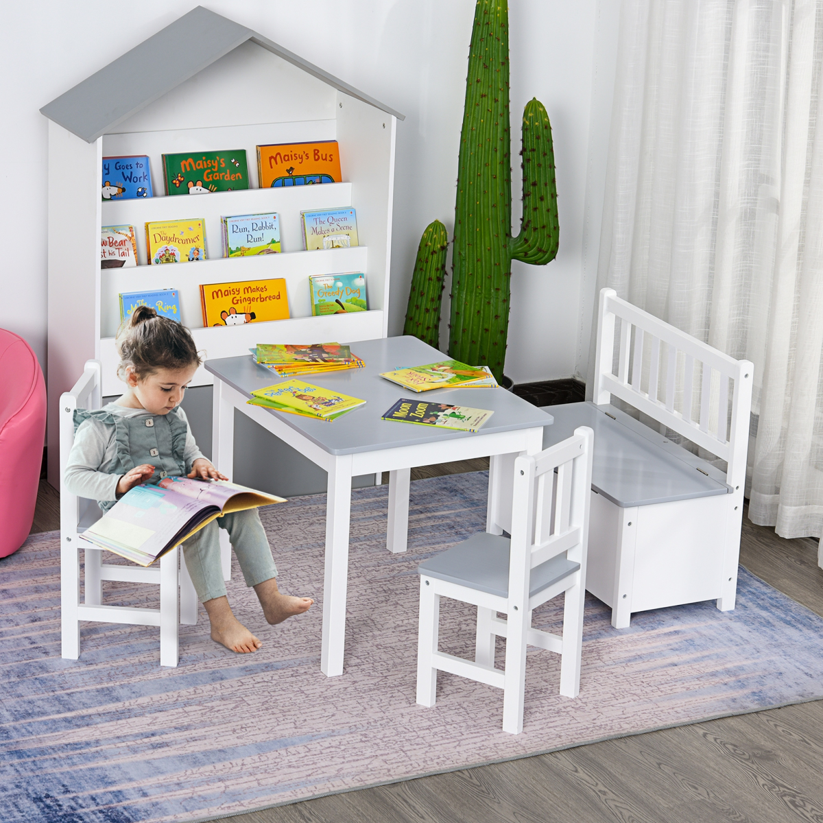 cortex-london-york-kids-wood-table-chair-bench-storage-set