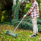 Outsunny Lawn Aerator Roller-Green/Silver