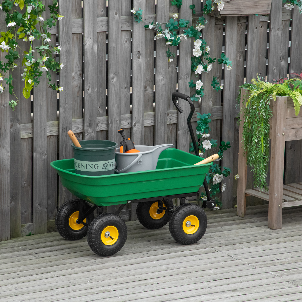cortex-london-windsor-green-75l-heavy-duty-four-wheel-garden-cart