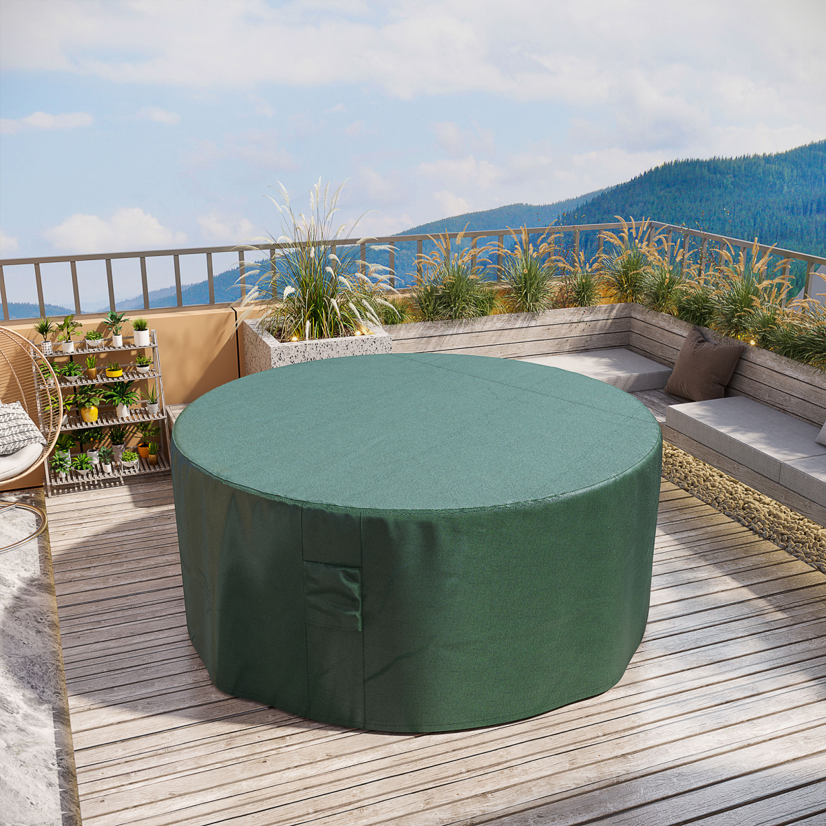 cortex-london-windsor-large-round-600d-pvc-coated-outdoor-furniture-cover-green