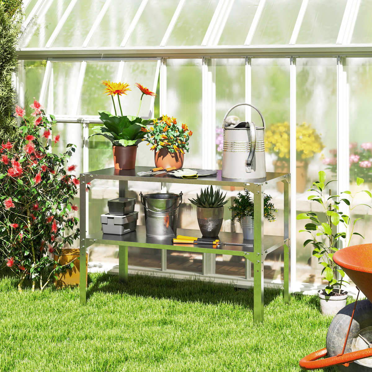 cortex-london-york-galvanised-steel-two-tier-potting-bench-silver-tone