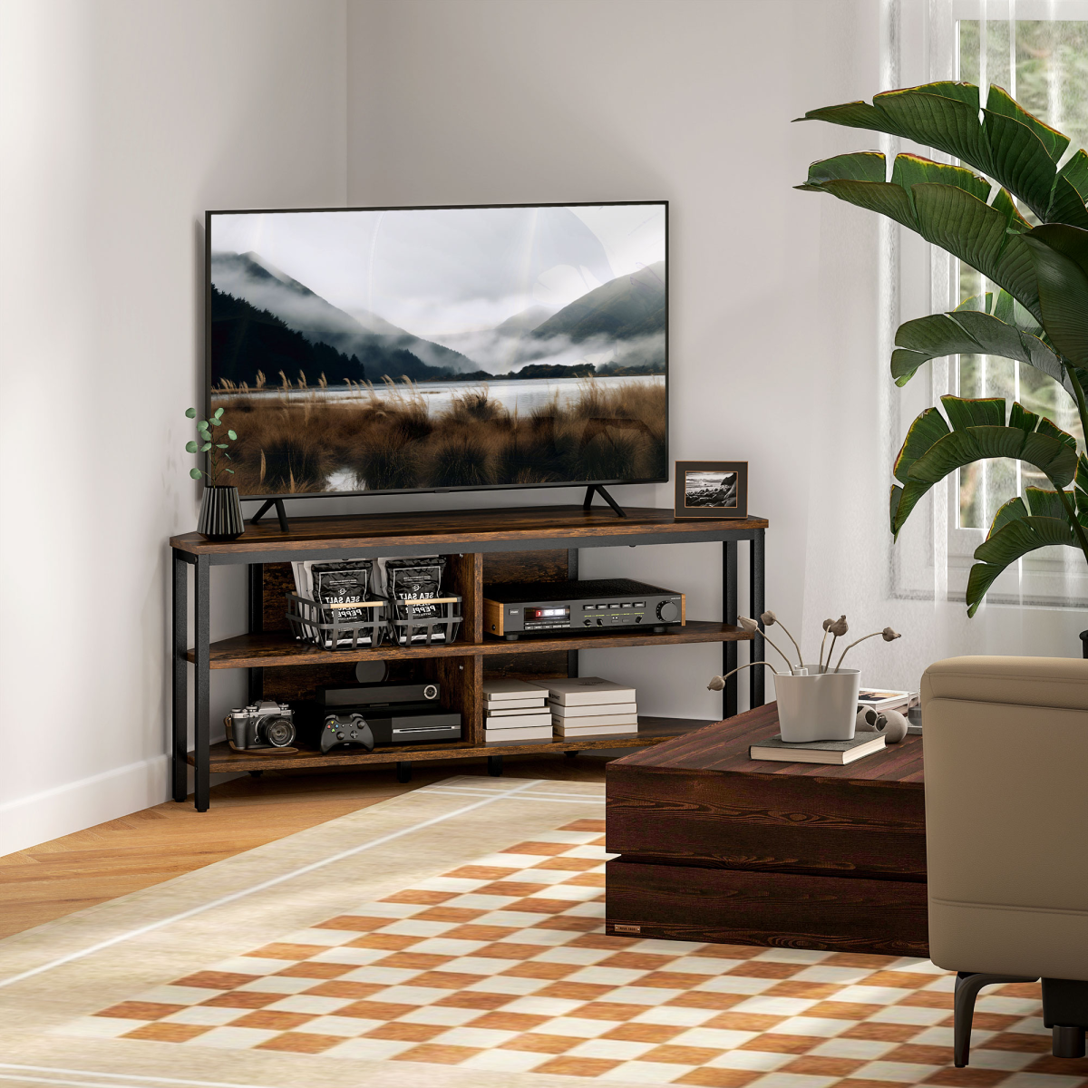 cortex-london-windsor-rustic-brown-corner-tv-stand-storage-shelves