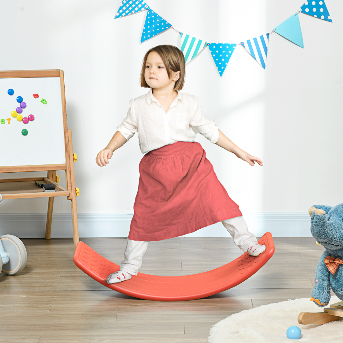 cortex-london-windsor-red-kids-balance-wobble-board-pe-montessori-toy
