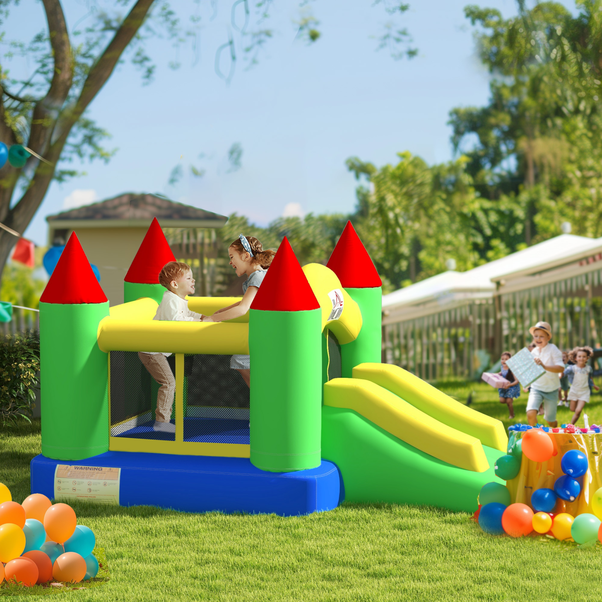 cortex-london-windsor-kids-inflatable-bouncy-castle-with-slide